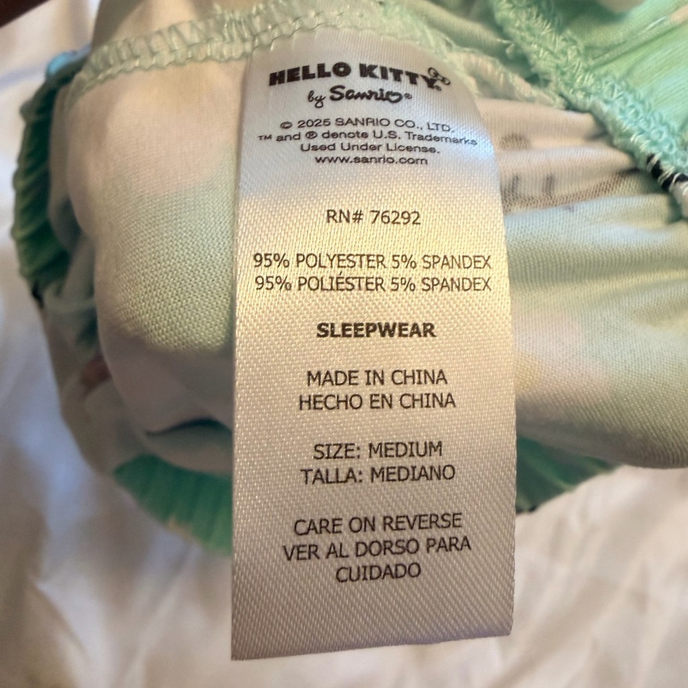 Hello Kitty by Sanrio Mint Green Pajama Set | Size M - Picture 2 of 5